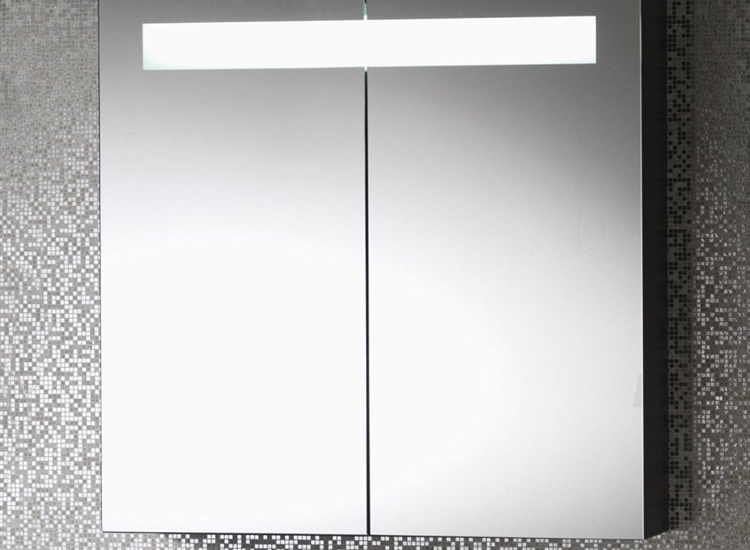 Gemini 600mm 2-Door Mirrored Cabinet with Integrated Lights